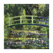 Water Lilies and Japanese Bridge Gallery Wrapped Canvas