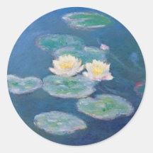 Water Lilies - Claude Monet Round Sticker