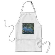 Water Lilies, Monet, Vintage Impressionism Flowers Aprons