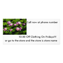 Water lilies rack card