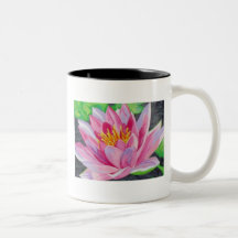 Water Lilly in pink Coffee Mugs