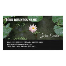 Water Lily business card