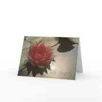 Water Lily Condolence Card