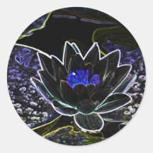 water lily digital art stickers