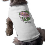 Water Lily Flower Monogram pet clothing