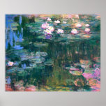 Water Lily Flower Painting Poster