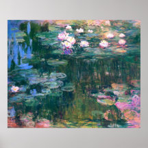 Water Lily Flower Painting Poster