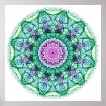 Water Lily kaleidoscope Print