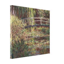 Water Lily Pond, Symphony in Rose - Claude Monet Stretched Canvas Prints