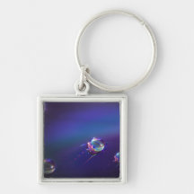 Water on Plastic Abstract Keychain