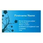 Water plant flower in the blue ocean business card template