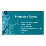 Water plant flower in the blue ocean business card templates