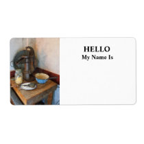 Water Pump in Kitchen Personalized Shipping Labels