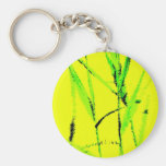 Water Reed Digital Art Key Chain