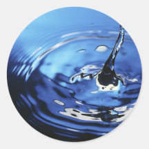 Water Ripple Round Sticker