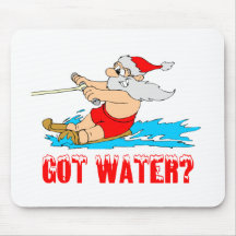 Water Ski Santa Mousepad