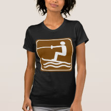 Water Skiing Highway Sign T-shirts