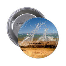 Water Splash Pinback Buttons