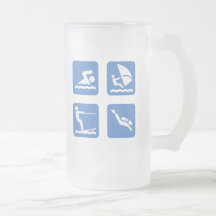 Water Sports Symbols Coffee Mugs