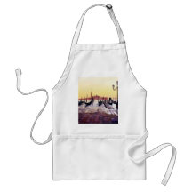 "Water Taxis" Gondola Scene Watercolor Aprons