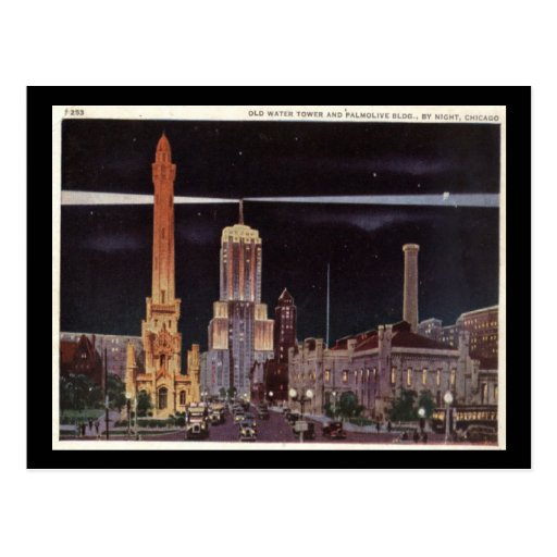 Water Tower and Palmolive Building, Chicago Vintag Post Cards
