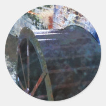 Water Wheel Round Sticker