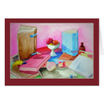Watercolor Books Greeting Card