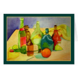 Watercolor Bottles Greeting Card