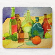 Watercolor Bottles Mouse Pads