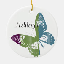 Watercolor Butterfly Ornament
