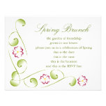 Watercolor Cherry Red Blooms Invitations