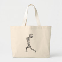 Watercolor Clean & Jerk in Grey Canvas Bag