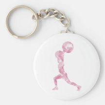Watercolor Clean & Jerk in Pink Keychain