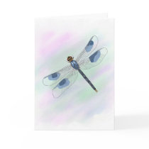 Watercolor Dragonfly Card (Large Print)