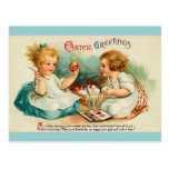 Watercolor Eggs Easter Greetings postcards