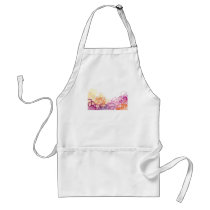 Watercolor Floral in Pink, Purple, and Orange Apron