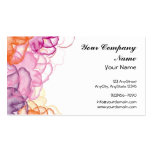 Watercolor Floral in Pink, Purple, and Orange Business Cards