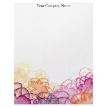 Watercolor Floral in Pink, Purple, and Orange
