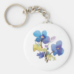 Watercolor Flowers Key Chains