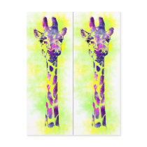 Watercolor Giraffe 2 book mark