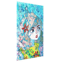 Watercolor Girl Canvas Print