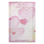 Watercolor Hearts Stationery