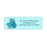 Watercolor Hibiscus Return Address Labels