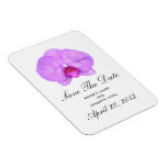 Watercolor Inspired Orchid Save The Date Magnet