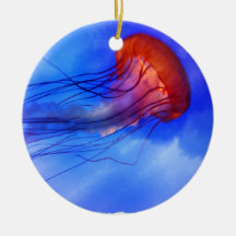 Watercolor Jellyfish Christmas Ornaments