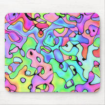 watercolor mosaic mouse pads