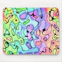 watercolor mosaic mousepads