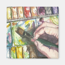 Watercolor Palette Magnet