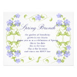 Watercolor Periwinkle Blooms Personalized Announcement