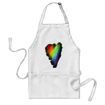 Watercolor Rainbow Heart Aprons